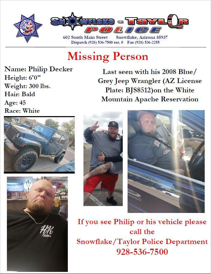 MIssing man - flyer made by family